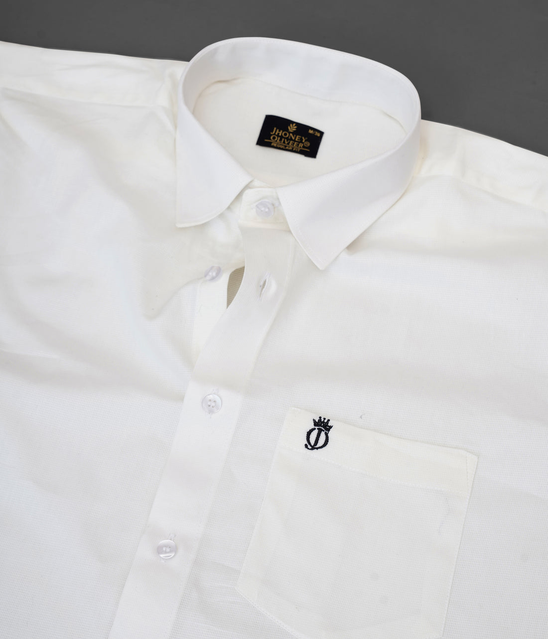 White Textured Premium Cotton Shirt