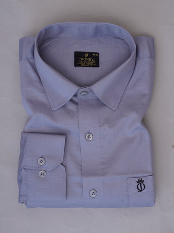 Men’s Light STEEL Grey Formal Shirt – Premium Regular Fit Cotton Office Wear Shirt