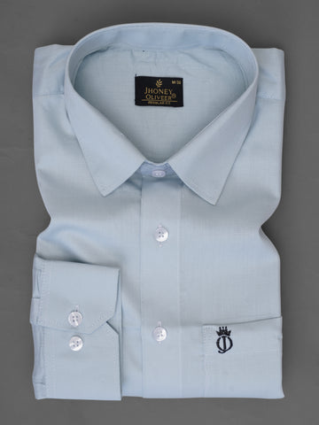 Light Blue Formal Shirt – Premium Regular Fit Stylish Office Wear Shirt