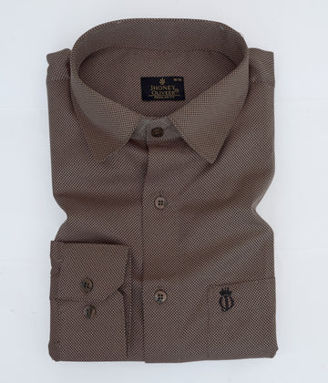 Matterhorn Brown Premium Cotton Casual Shirt For Men
