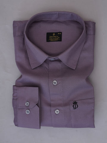 Men’s Dusty Mauve Formal Shirt – Premium Regular Fit Textured Office Wear Shirt