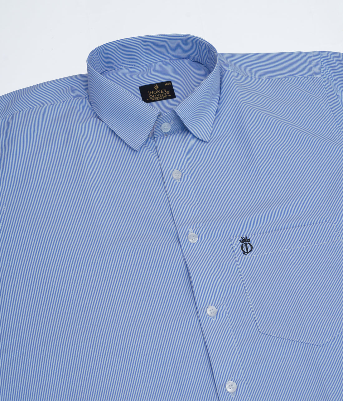 Regular Fit Striped Shirts With  Spread Collar