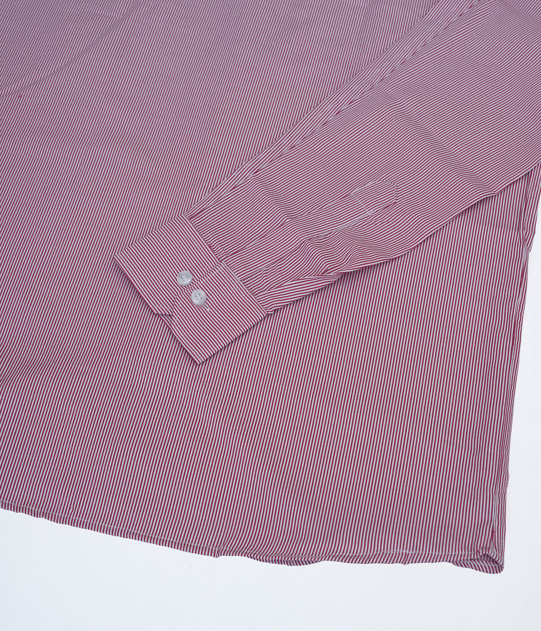 Maroon And White Striped Elegant Slim Fit Office Wear Shirt