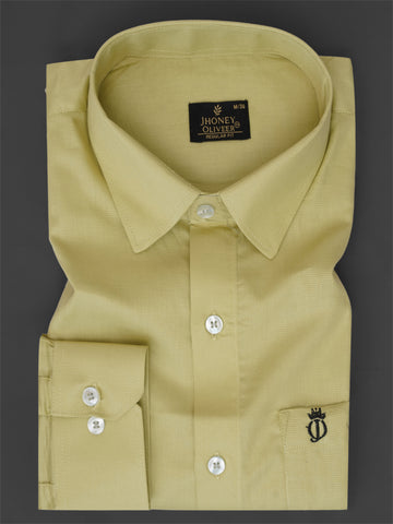 Men’s Luxury Regular Fit  Light Yellow Cotton Shirt – Ultra Soft Fabric Premium Touch Office Wear