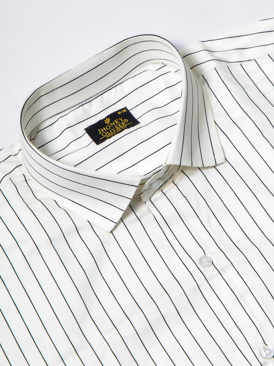 Heritage White & Black Pinstripe Premium Office Shirt