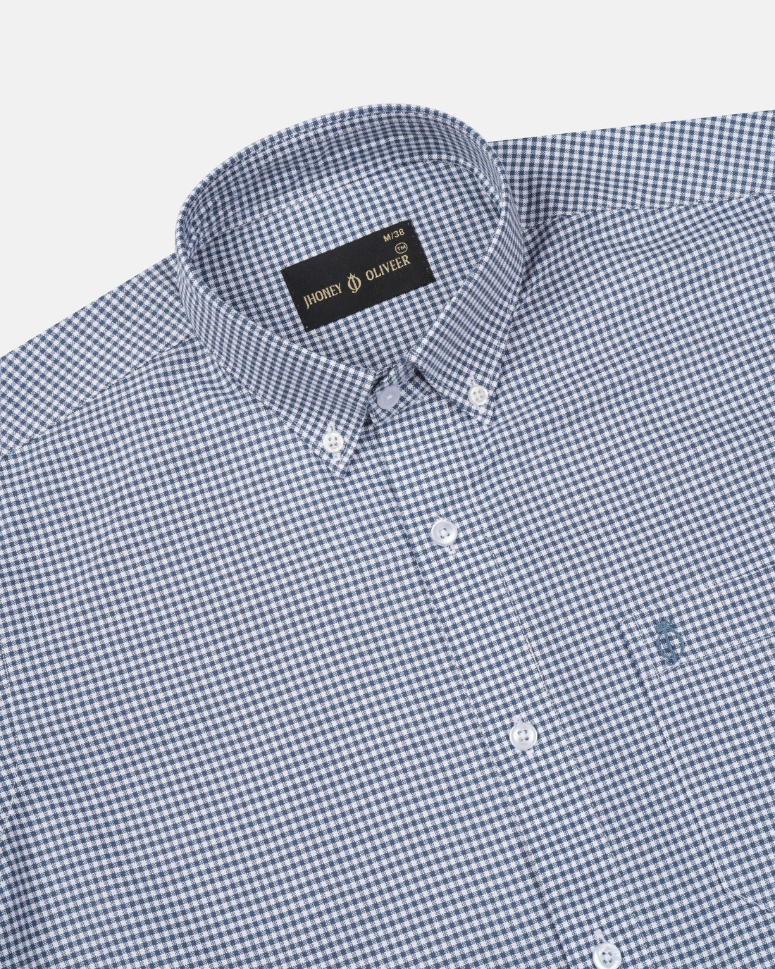 Navy Blue Micro Check Premium Shirt for Men