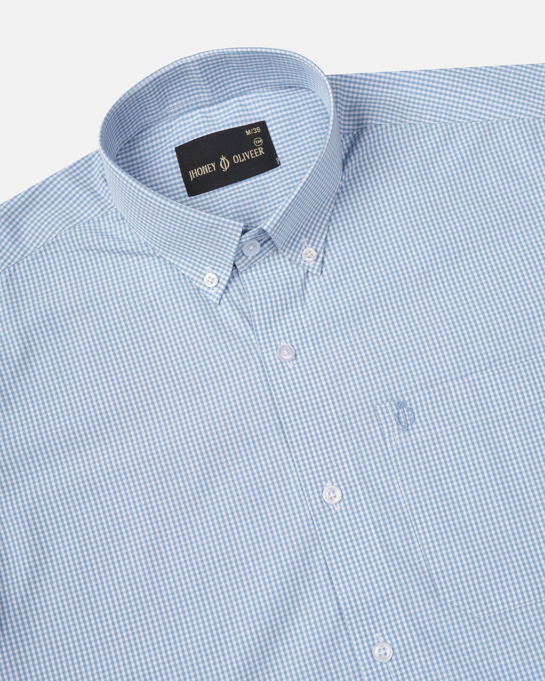 Sky Blue Micro Check Premium Shirt for Men