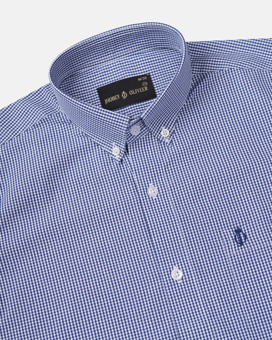 Royal Blue & White Micro Check Premium Shirt for Men