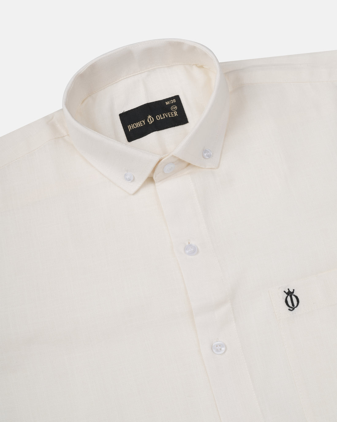 Ivory Essential Oxford Shirt – Classic Long Sleeve Men's Shirt