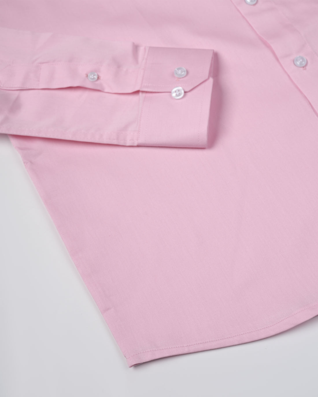 Men's Solid Pink Full Sleeve Shirt | Classic Button-Down Collar