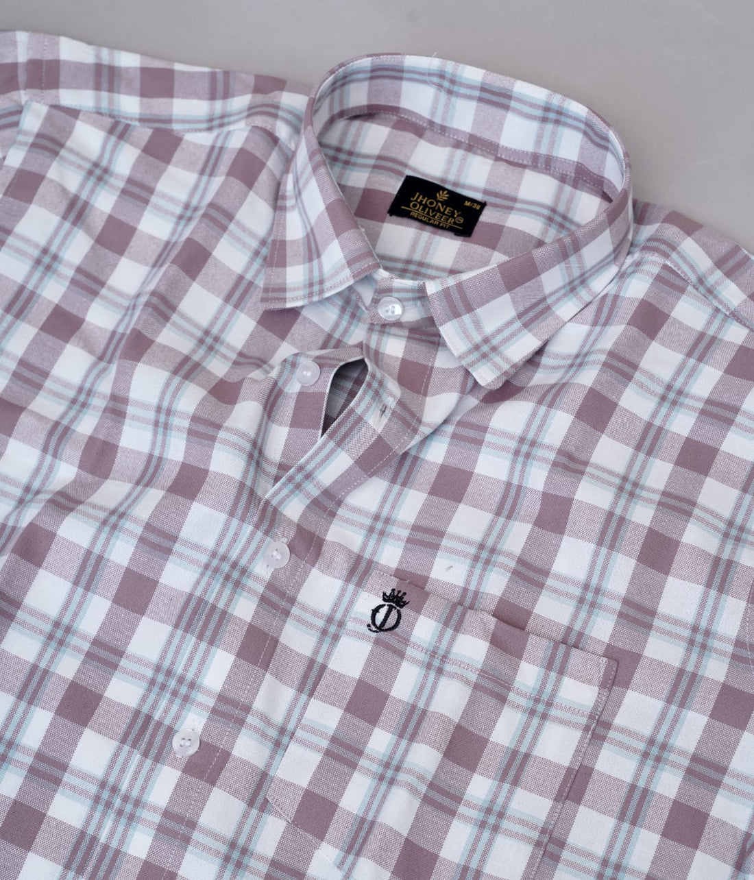 Pink Check Formal Shirt – Premium Regular Fit Stylish Office Wear Shirt